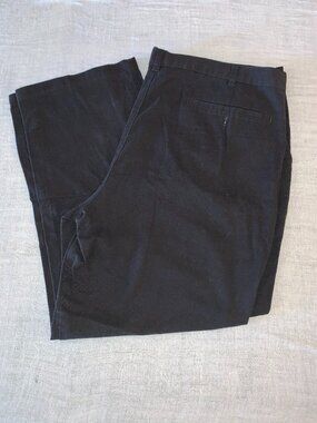 Men's Black George Pleated Relaxed Fit Pants